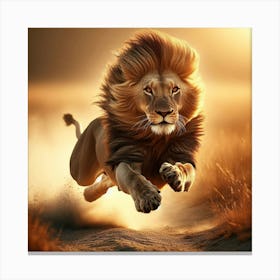 Lion Running 1 Canvas Print