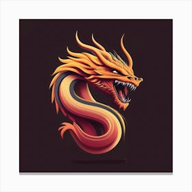 Mystical Chinese Dragon (3) Canvas Print