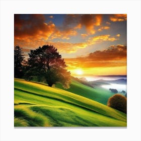 Sunset In The Countryside 38 Canvas Print