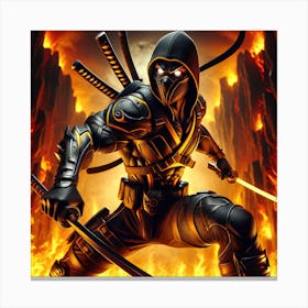 Hellfire Ninja Canvas Print