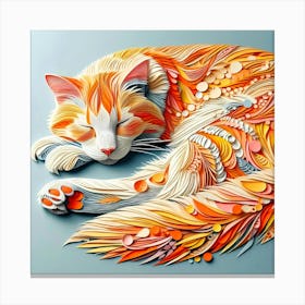 Feline Cat Creative Artwork Illustration 38 Canvas Print