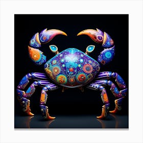 Crab Art Canvas Print