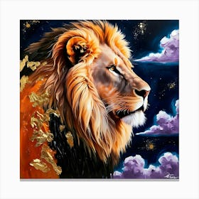 Lion Of The Night Canvas Print