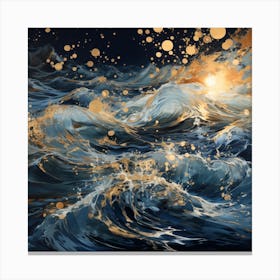 Waves In The Night Canvas Print