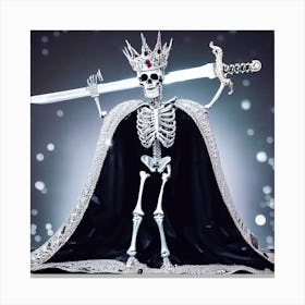 Skeleton With Sword 11 Canvas Print