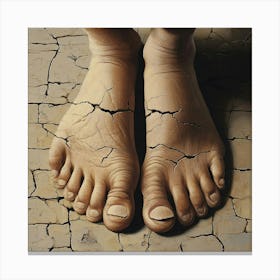 Cracked Feet Canvas Print