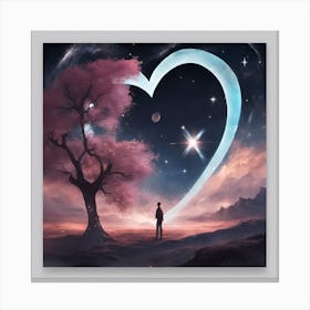  Beautiful Space heart Canvas Print