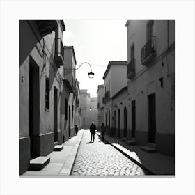 Street Scene In Spain Canvas Print