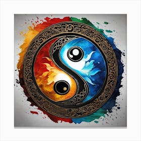 Yin Yang Symbol 4 Canvas Print