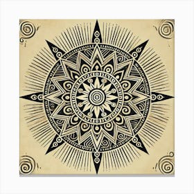 Tattoo Sun 4 Canvas Print