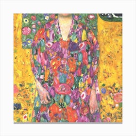 Woman In A Colorful Dress Canvas Print