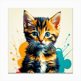 Cat Painting Canvas Print