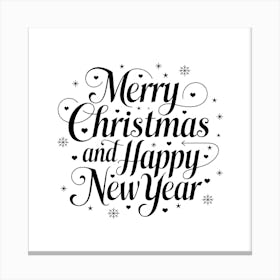 Merry Christmas And Happy New Year 9 Canvas Print