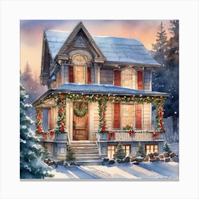 Christmas House 180 Canvas Print