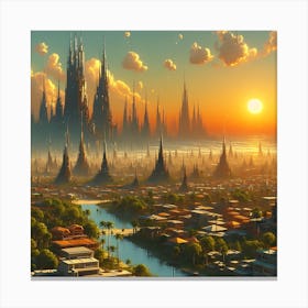 Sprawling Cityscape 10 1 Canvas Print