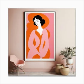 Default Matisse Cutout Pink Orange Poster Wall Art Art Print 0 Canvas Print