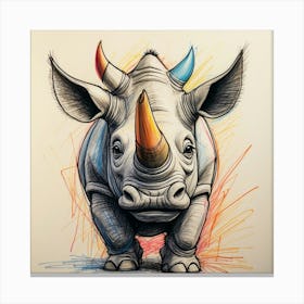 Rhino 9 Canvas Print