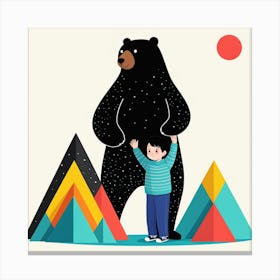 Bear And Child 1 Canvas Print