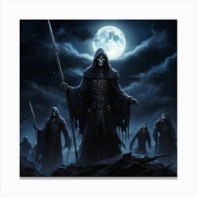 The Rising Undead In The Full Moon (29) Canvas Print