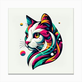 Colorful Cat 4 Canvas Print