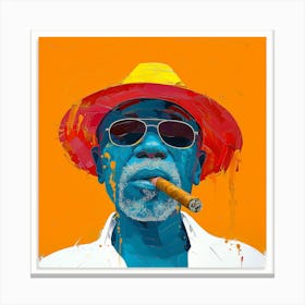 'Smoking Man' Canvas Print