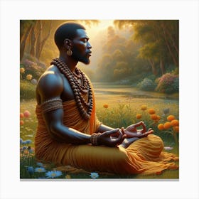 Meditating Man Canvas Print