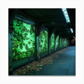 London Tube Station Art Canvas Print