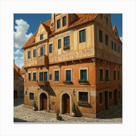 Old Town Building Canvas Print