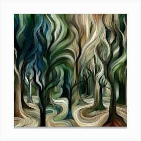 Abstract Forest Canvas Print