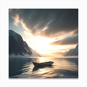 Sunrise In The Arctic Canvas Print