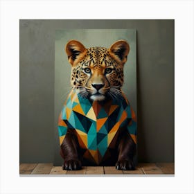 Geometric Leopard Canvas Print