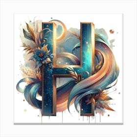 Letter H 1 Canvas Print