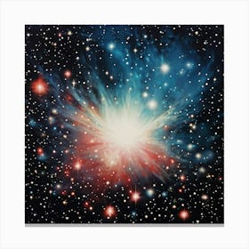 A Retro Inspired Scene Colors An Abstract Galaxy On A Background Of Space Magic Effects Shimmering (6) 1 Canvas Print