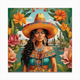 Mexican Girl Canvas Print