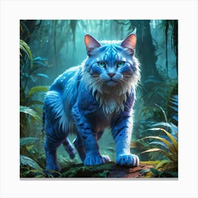 Jungle Frost Prowler Cat 1 Canvas Print