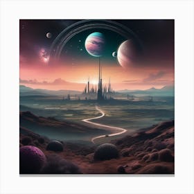 Space Landscape 03 Canvas Print