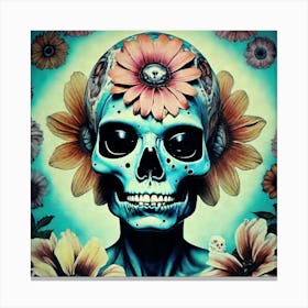 Day Of The Dead Skull Canvas Print