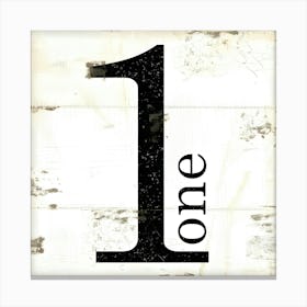 Number One 1 Canvas Print