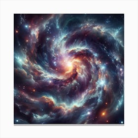 A mesmerizing and otherworldly galaxy filled with stars and nebulas.3 Canvas Print