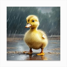 Duck In The Rain 9 Canvas Print