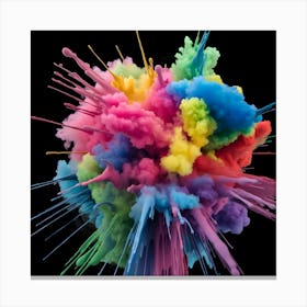 Colorful Powder Explosion 3 Canvas Print