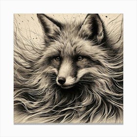 Fox illustration 4 Canvas Print