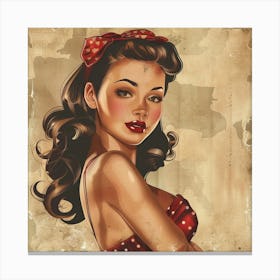 Pin Up Girl Canvas Print