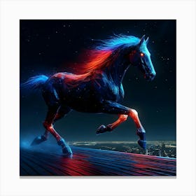 Horse At Night Canvas Print