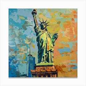 A Statue Of Liberty In New York Oil Painting Ill 1719923287 2 Canvas Print