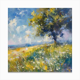 Tree In The Meadow Canvas Print