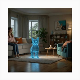 Holo Cat Canvas Print