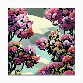 Floral Landscape Canvas Print