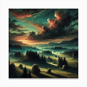 Sunset In The Mountains 161 Canvas Print