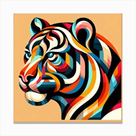 Abstract modernist Tiger 2 Canvas Print